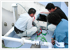 排水管TVカメラ検査の様子(1) 排水管TVカメラ検査の様子(1)